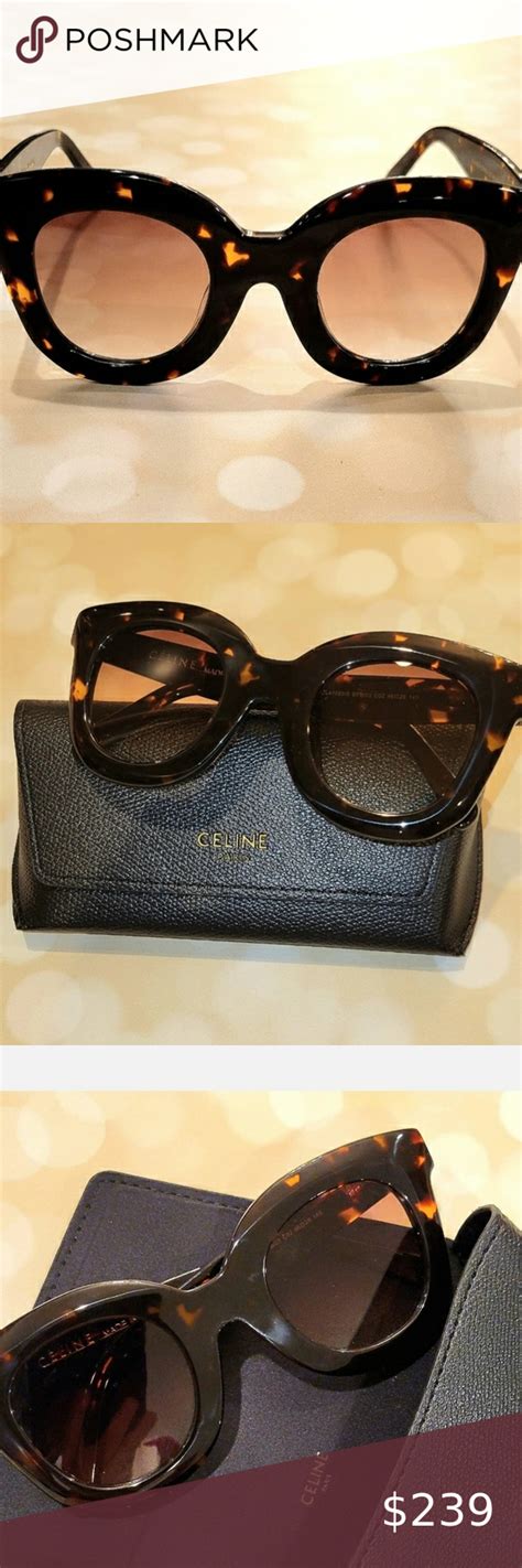 celine eyewear butterfly sunglasses tortoiseshell|Celine sunglasses pouch brown.